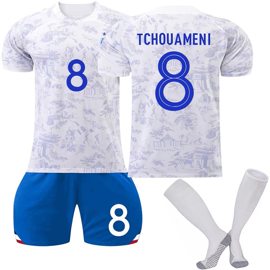 22/23 France Away Football Jerseys Shorts Socks Set New Shorts Socks Adult Sizes Outfits