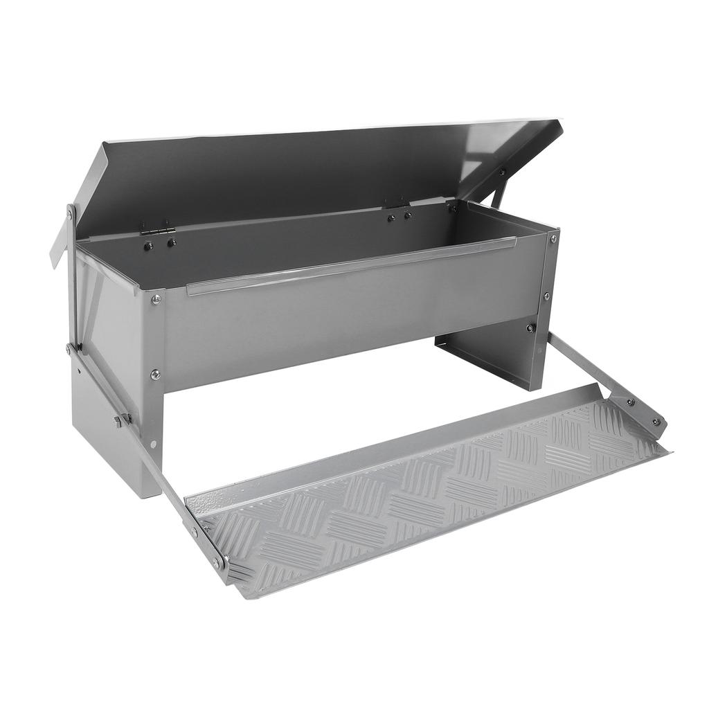 Автоматическая кормушка для кур из стали большой емкости, водостойкая, кормушка для птиц, дозатор еды с крышкой