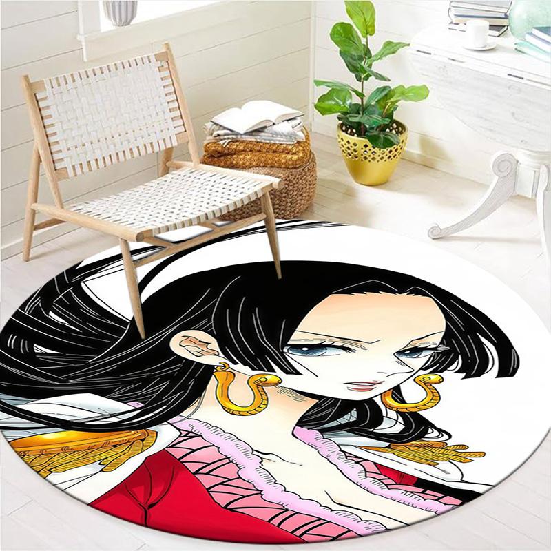 Nico Robin Round Area Rug Carpet Rug For Living Room Bedroom Sofa Playroom Decor Nonslip Floor Mat