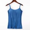 Bras Top For Women Tank Tops Adjustable Strap Camisole With Built In Padded Bra Vest Cami Sleeveless Basic Solid Sexy V Neck