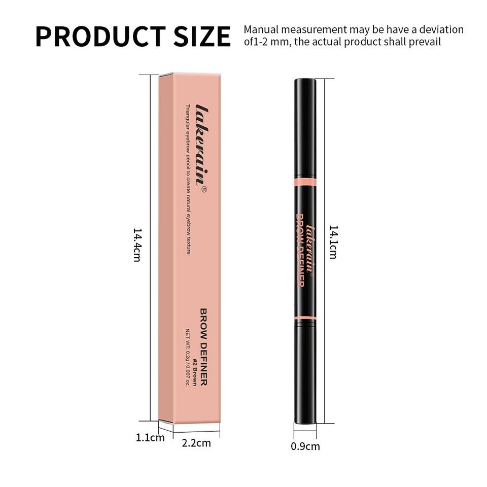 Lakerain  Waterproof and Sweat-proof Eyebrow Pencil, Rotating Eyebrow Pencil, Non-faint and Non-fading Wild Eyebrow Pencil