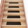 Self Adhesive Stair Treads 15 pcs 76 x 20 cm Brown Rectangular