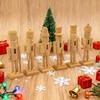 6Pcs Unpainted Nutcracker Blanks 12.5CM Wooden DIY Craft for Painting Christmas Ornament Making Kit Parent-child Art Project Supplies
