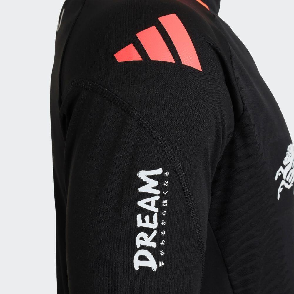 Adidas Япония Национальная сборная по футболу Олимпийская серия Модная повседневная тренировочная куртка Мужская куртка Черная IU9389