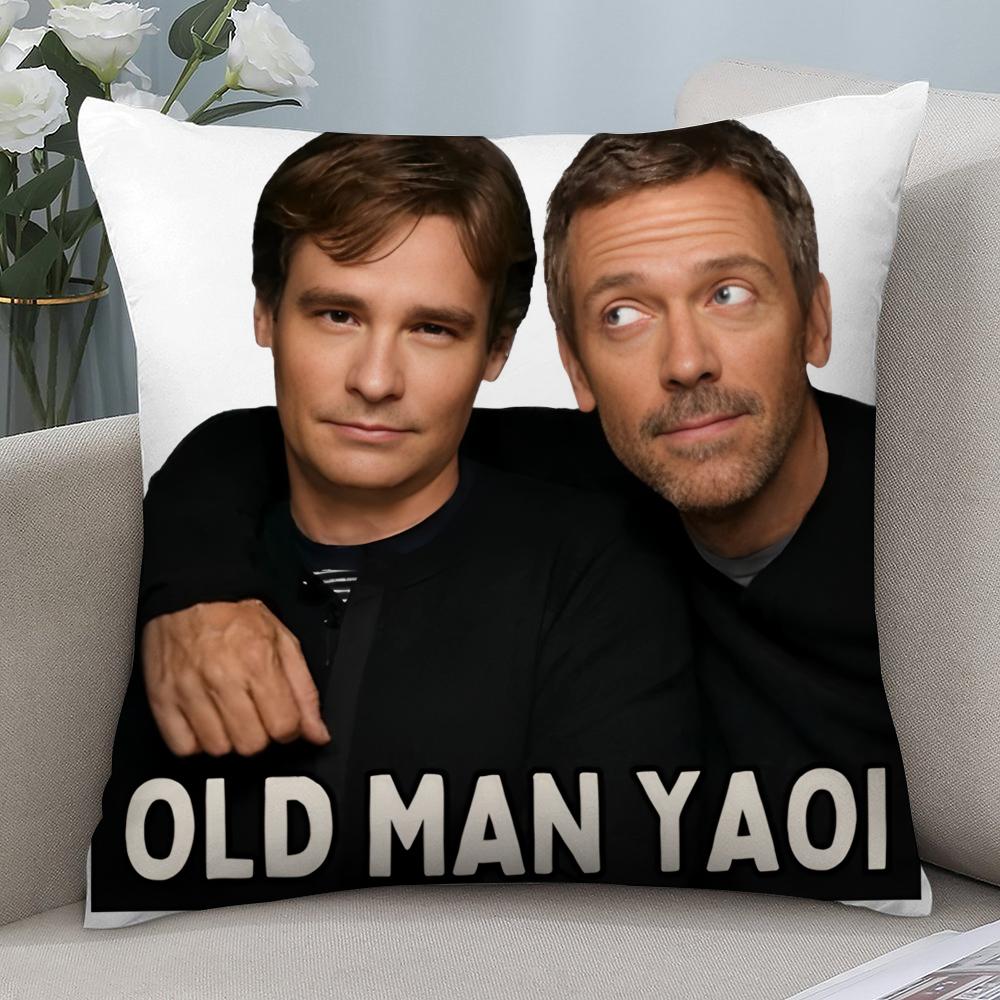 Наволочка для подушки House James Wilson Old Man Yaoi, 3D-печать, полиэфирное волокно, 45*45 см, для домашнего дивана, декоративная, подарок