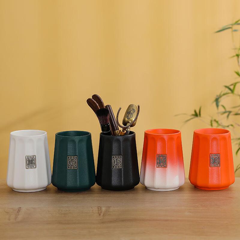 Ebony Wood Tea Ceremony Six Gentlemen Set