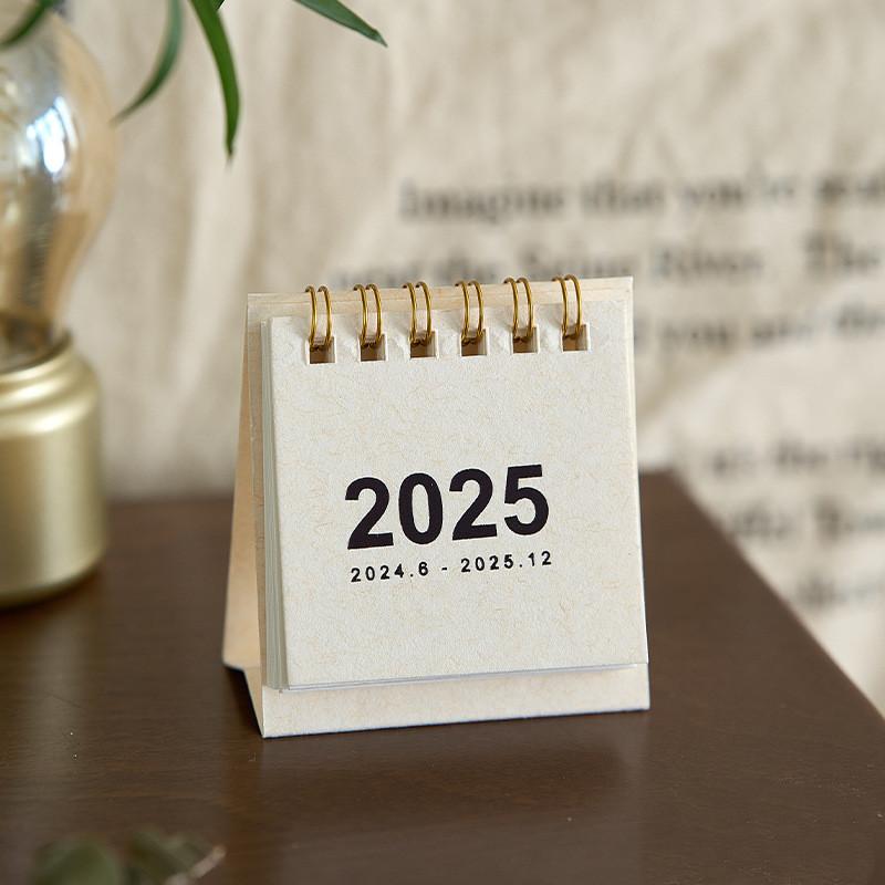 2025 Desk Calendar Cute Daily Planner Simple Solid Color Calendar Learning Goal List To-Do List Home Office Supplies