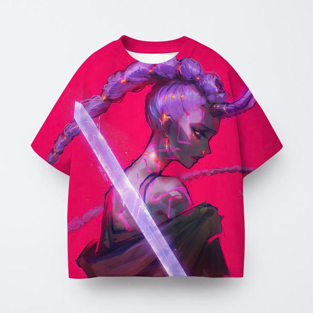 Kids T-shirts Kpop Witch Hunting Group 3D Animal Printed Loose Short Sleeved T-shirt