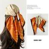 Summer 90 Square Scarf Printed Silk Scarf Square Scarf High-End Sense Versatile Imitation Silk Scarf Women'S Satin Scarf Shawl