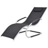Day and Night - Day and Night Lounger with Aluminum Cushion and Black Textilene