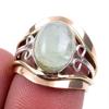 Кольцо из натурального аквамаринового халцедона, двухцветное, из чистого серебра 925 пробы, размер 5,5, США, t6O06