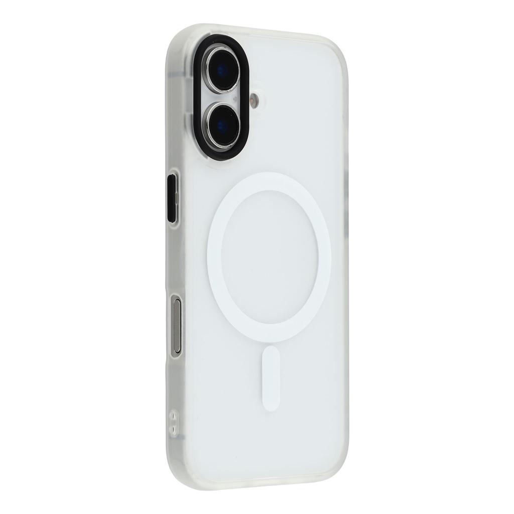 For iPhone 16 Case Compatible with MagSafe Skin-Touch PC+TPU Phone Cover