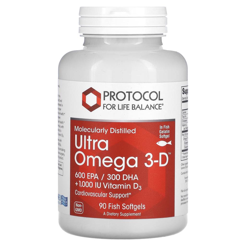 Protocol for Life Balance, Ультра Омега 3-D, 90 мягких капсул