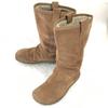 /Leather Boots with Boa Lining/Mouton Style/3.5/22.0-22.5/Brown/BROWN/