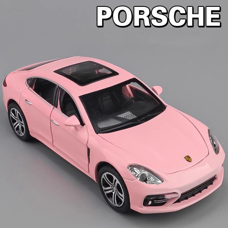 Miniatures 1:32 Porsche Panamera Alloy Diecast Metal Model Hight Simulation Sound Light Baby Toys Computer Desktop Ornament Gift