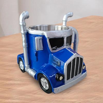 Кружки для кофе Semi-Truck из нержавеющей стали, кружка для кофе в виде грузовика, креативная кофейная чашка в виде грузовика, подарки для любителей кофе и грузовиков