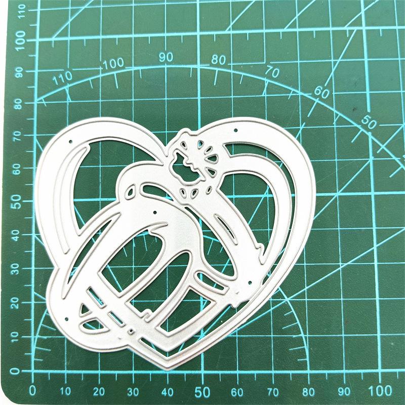 Любовь и кольцо, дизайн, стиль, трафарет для резки металла для DIY, скрапбукинг, альбом, фототиснение, бумажная карта, ремесленный декор