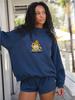 Trendy Cross-Border Women's Spring/Autumn Long Sleeve Mid-High Collar Casual Sweatshirt