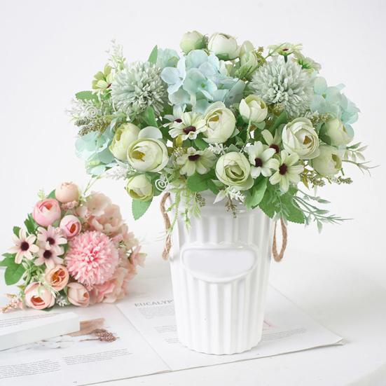 1 букет из шелковой ткани, искусственный цветок, украшение для дома и офиса, декор для свадебной вечеринки