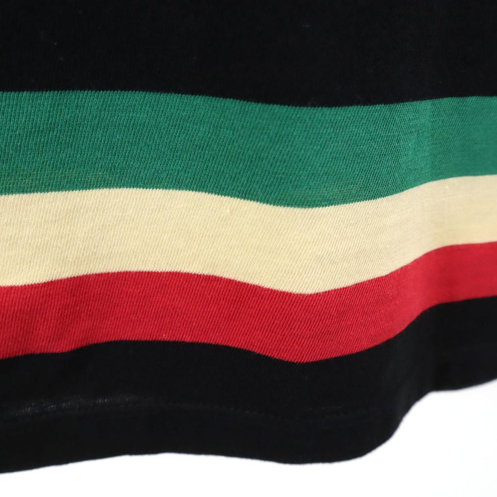 agnes b. Made in Portugal Border Pattern French sleeve T-shirt 1 black Women Used