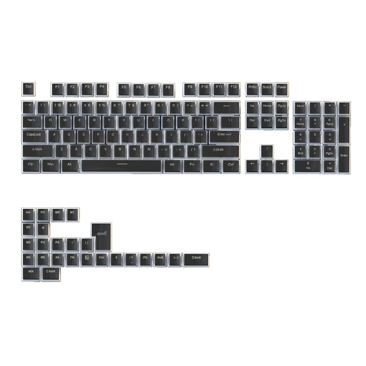 130 клавиш PBT кейкапы Pudding OEM профиль С подсветкой для RGB механической клавиатуры