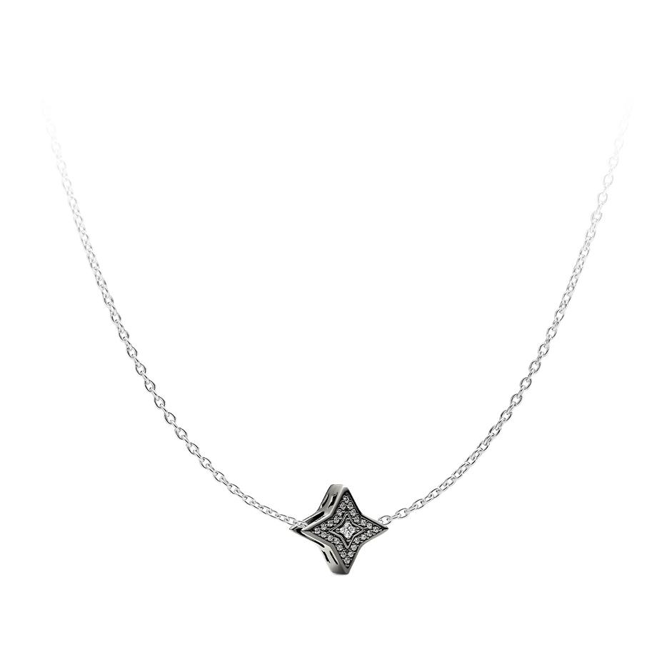 Pandora Star Pendant Fashion Versatile Luxury 925 Silver Necklace Women necklace ZT26012831A