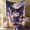 Sanrio Kuromi Магическая Ведьма Плед Звездное Небо Масляная Живопись Печатный Фланелевый Плед Многоцелевой Плед для Сна для Общежития Дома
