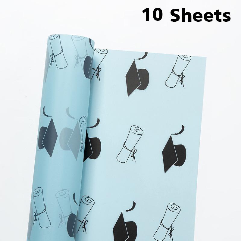 5/10 шт. Бумага для букета в виде шляпы доктора, подарочная упаковка, подарочная бумага для цветов, перламутровая пленка 57x57 см