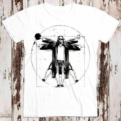 230 г/м² 100% хлопок The Dude Big Lebowski Da Vinci Vitruvian бестселлер футболка музыка ретро топ футболка подарок крутой унисекс 8638