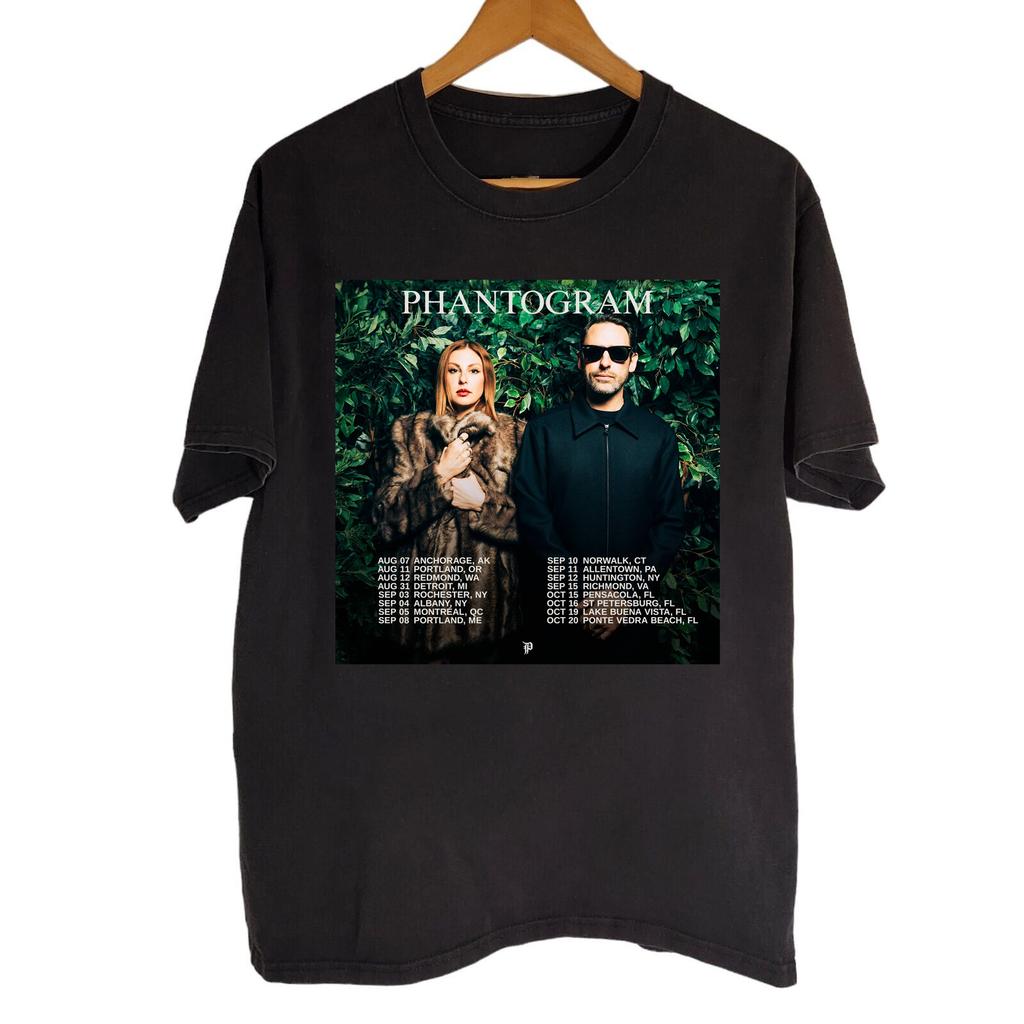 HOT Phantogram Band Tour 2025 Black Unisex Shirt All size S-5XL MI243