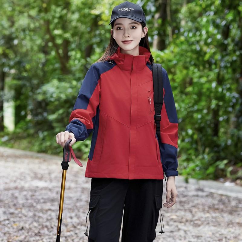 2026 Detachable Hooded Hiking Jacket Waterproof Windproof Outdoor Casual Top