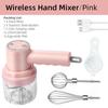 3-Speed Mini Mixer Electric Food Blender 2 In 1 Handheld Food Chopper Whisk Egg Beater USB Wireless Garlic Food Masher Cream