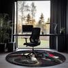 Мотоциклы для бездорожья Печатный круглый ковер Коврик для стула Ковер для зоны прихожей, для офисного стула Гостиной Спальни Кухни.