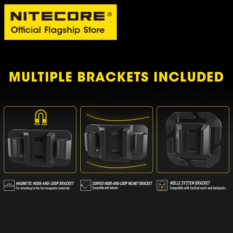 NITECORE NU06 LE Signal Light Multi-light Source LED Tactical Warning Head lamp USB-C Rechargeable for Helmet Backpack Bike Car