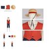 Аутентичный костюм Луффи из One Piece, наряд короля пиратов для косплея на Хэллоуин