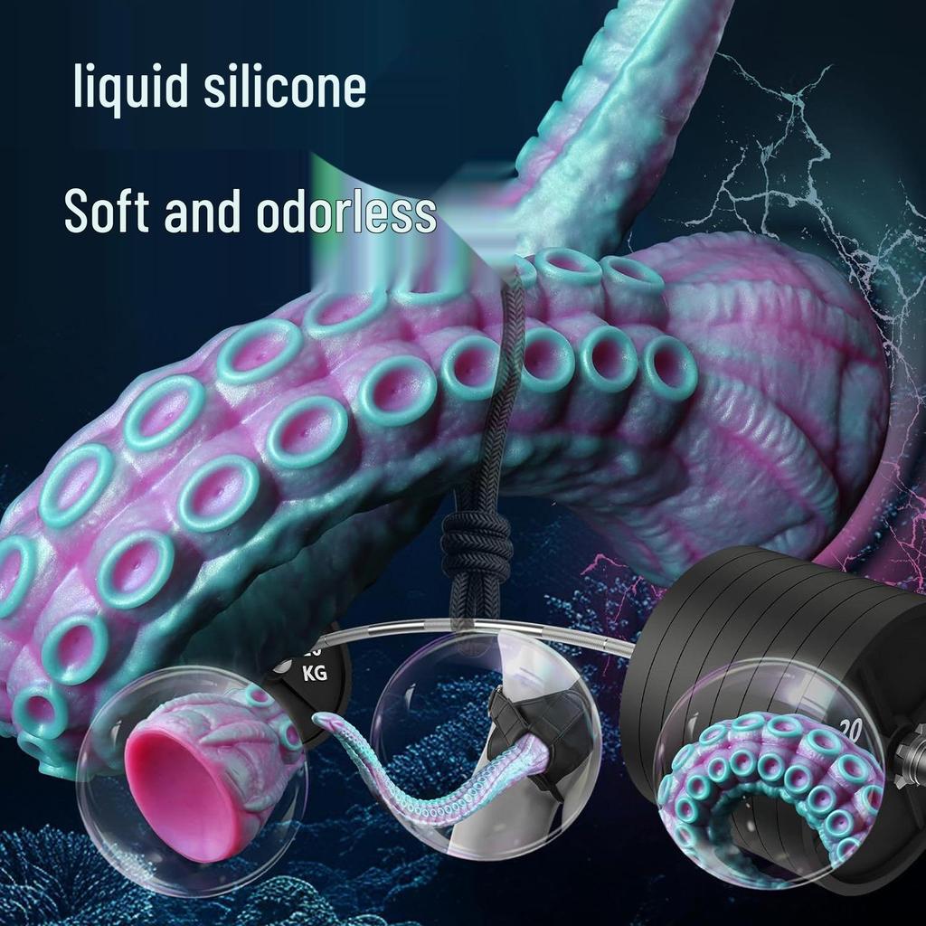 A184 Силиконовый Щупальце Осьминога Игрушка - Фиолетовый и Зеленый Анальный Стимулятор для Мужчин и Женщин, SM Супер Длинный Реалистичный Дизайн.