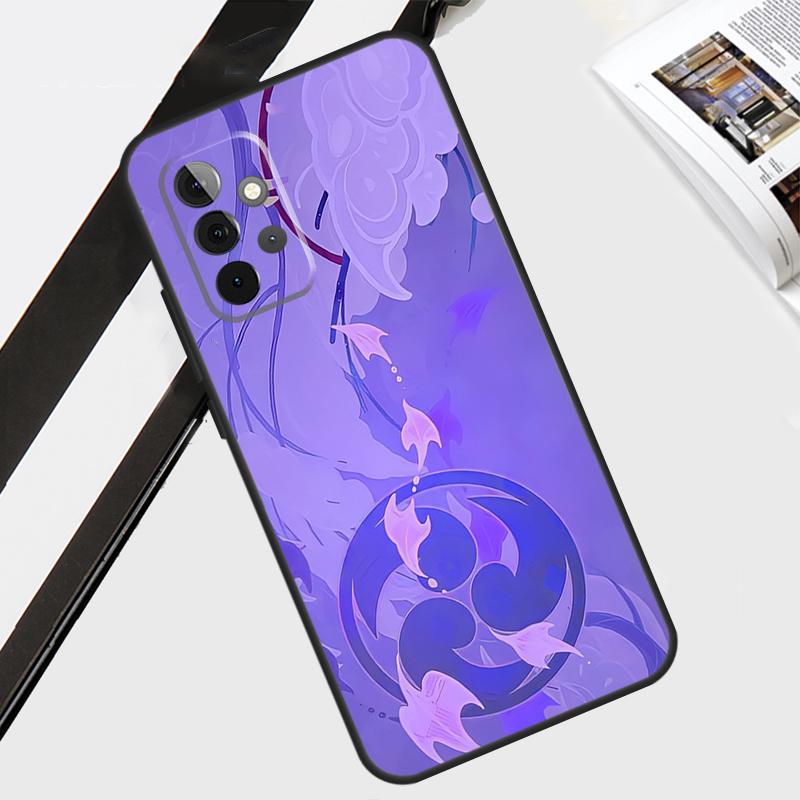 Чехол Genshin Impact Райдэн Сёгун для Samsung Galaxy A55 A35 A15 A56 A36 A26 A16 A06 A54 A34 A14 A12 A22 A32 A52 A13 A53