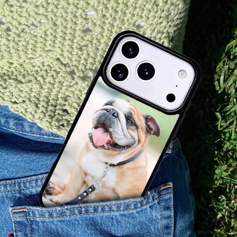 British English Bulldog Phone Case Cover for IPhone 11 12 13 14 15 16e 17 Pro Max Coque for IPhone 17 Air