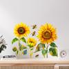 Теплая наклейка на плинтус с изображением пчелы-подсолнуха для декора гостиной или спальни