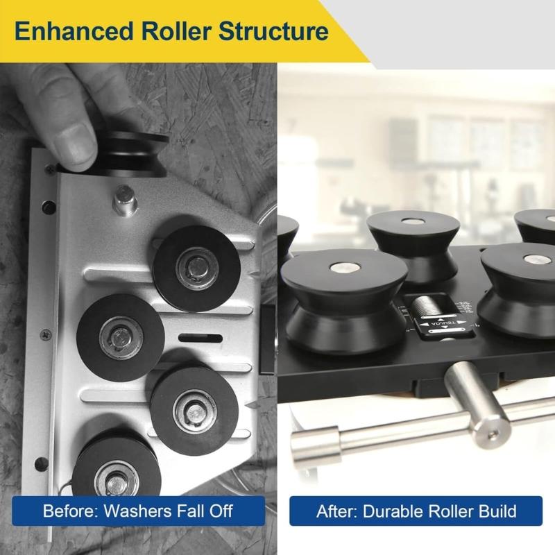 Высокоэффективный инструмент для выпрямления тормозных трубок с роликами для медных алюминиевых топливных трубок диаметром от 3/16" до 1 дюйма