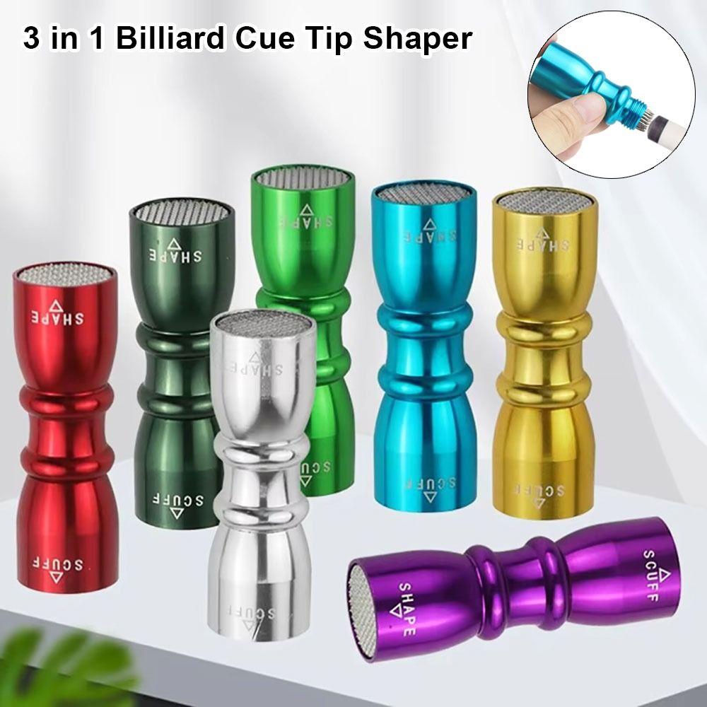 Colorful Tip Trim Tool Multifunctional Shaper Aerator Tapper Cue Tip Shaper Billiard Accessories
