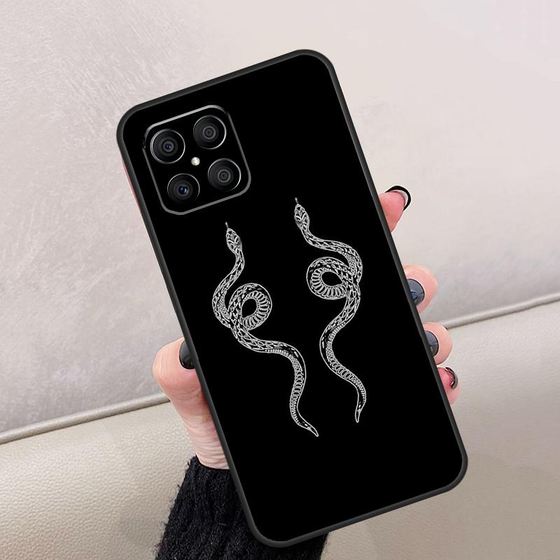 Snake Illustration Art For Honor Magic 7 Lite 5 6 8 Pro Case For Honor Win RT X9d X9b X9a X9c X8c X8b 200 400 70 90