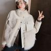 Trendy Faux Fox Fur Coat for Women Winter Leather Patchwork Integrated Overcoat