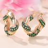 Trendy Geometric Twisted Thick Hoop Earrings Fashion Gold Color Big Round Circle Earrings for Women Punk Hiphop Jewelry Gift