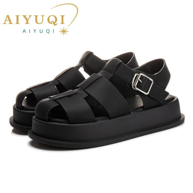Women Sandals Closed Toe Summer New Women Roman Sandals Leisure Thick Soled Fashion Woven Women's Shoes Sandals