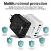 Быстрое зарядное устройство PD 25 Вт на 6 портов: 3 USB, 3 PD 55 Вт с QC3.0 – Штекеры EU, UK, AU