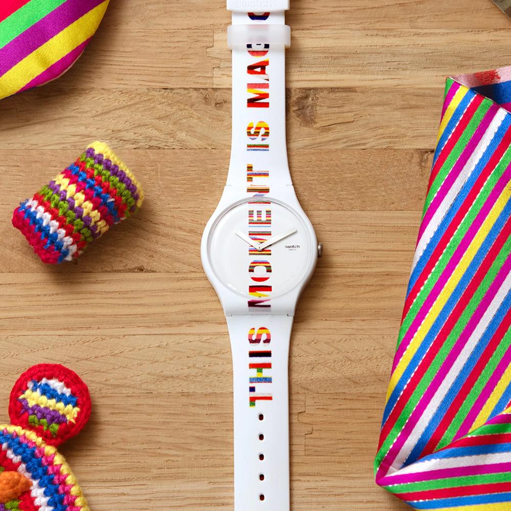 Swatch Унисекс 41 мм Белые часы SUOZ330 SUOZ330