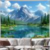 2D plane landscape scenery suitable for decorating living room and bedroom astonishing natural background polyester fiber