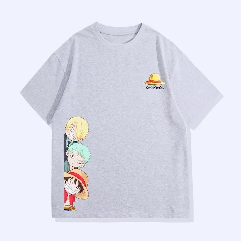 One Piece Аниме Футболка Мужская Соломенная Шляпа Пираты Обезьяна Д. Луффи Манга Графическая Мужская Футболка Harajuku Топы с Коротким Рукавом Мужская Одежда