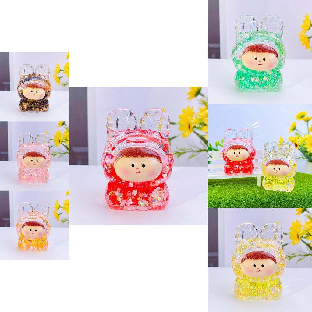 Adorable Cartoon Lilith Figurine Nightlight With Glowing Glitter For Home Decor